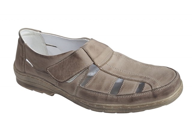 Sandale barbati casual din piele naturala - Model Nisip SCV3SP